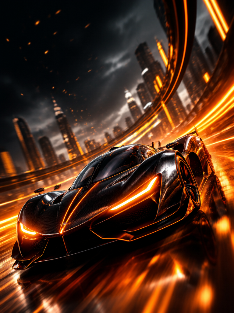 Racing — example generated with GenFire
